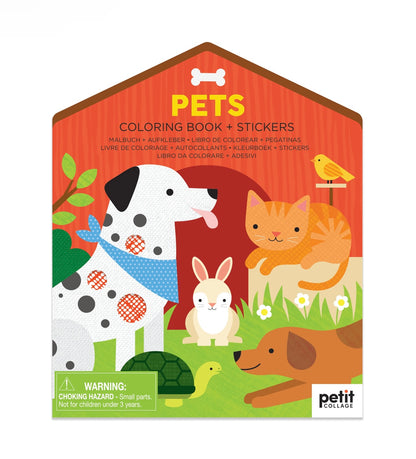Pets Coloring Book With Stickers