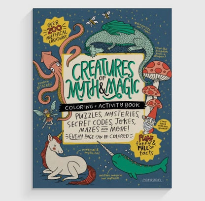 Myth & Magical Coloring + Activity Book: Activity, Puzzles+ Jokes