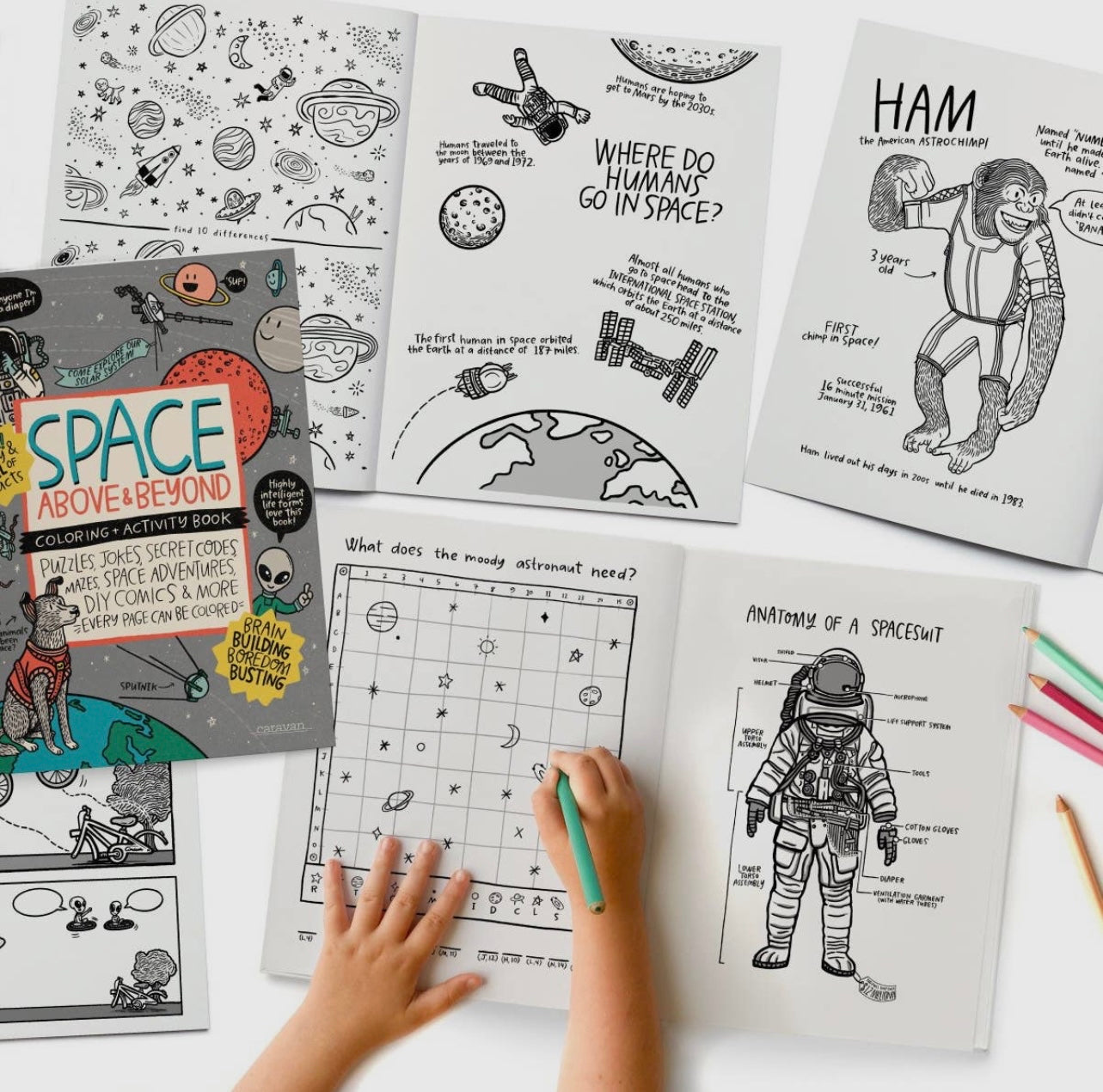 Space Coloring + Activity Book: Mazes, Activities, Jokes, DIY, and More!